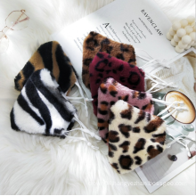 2021 New Design Winter Fashion Leopard Warm Cotton Winter Face Mask Party Mask